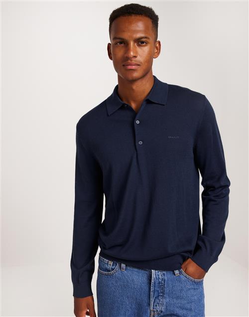 Gant Extrafine Merino Wool Polo Polotrøjer Blå