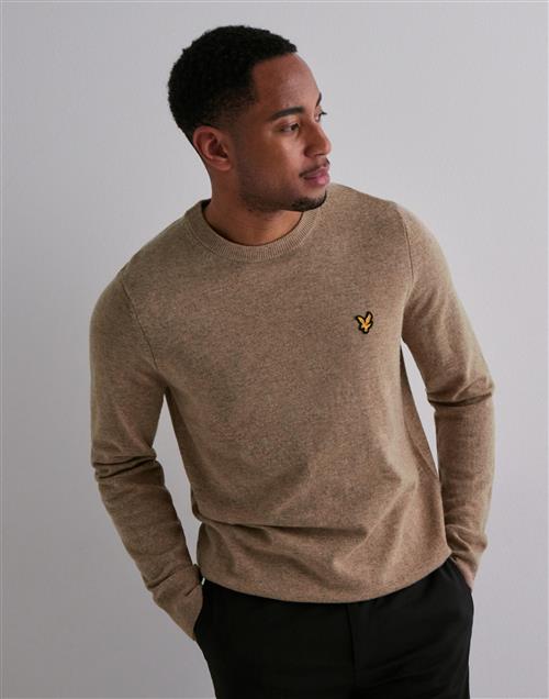 Lyle & Scott Lambswool Blend Crew Neck Jumper Striktrøjer Beige