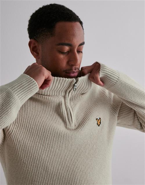 Lyle & Scott Shaker Stitch Quarter Zip Half zip Hvid