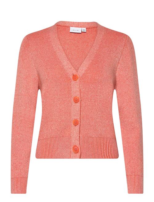 Se Viril Multi Short L/S Knit Cardigan-Noos Vila Pink ved Booztlet