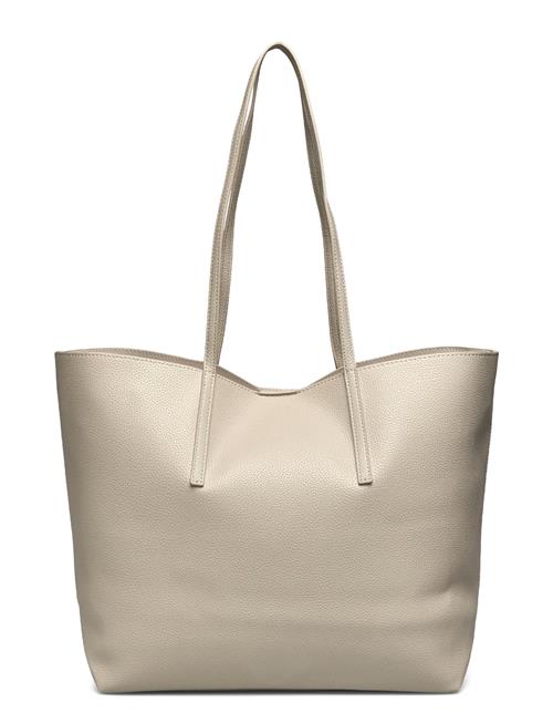 Pebbled Effect Shopper Bag Mango Cream