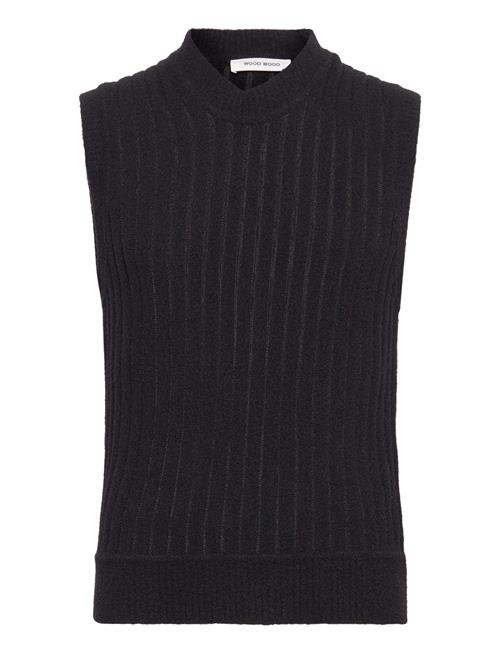 Rasmus Sheer Stripe Vest WOOD WOOD Black