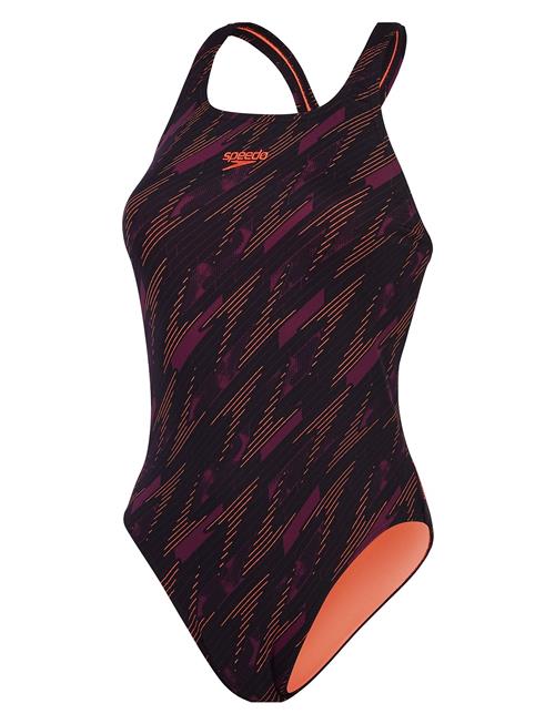 Speedo Womens Hyperboom Allover Medalist Speedo Black