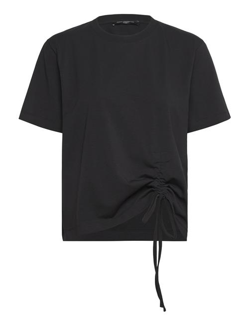 French Connection Rallie Cotton Rouched T-Shirt French Connection Black