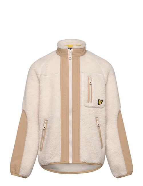 Lyle & Scott Woven Trim Sherpa Fleece Lyle & Scott Beige