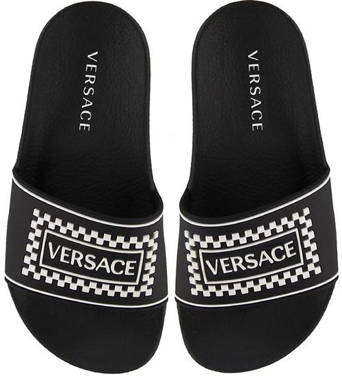 Versace Badesandaler - Sort m. Logo