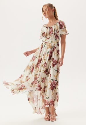 Ida Sjöstedt Caroline Dress Creme Red Floral 42