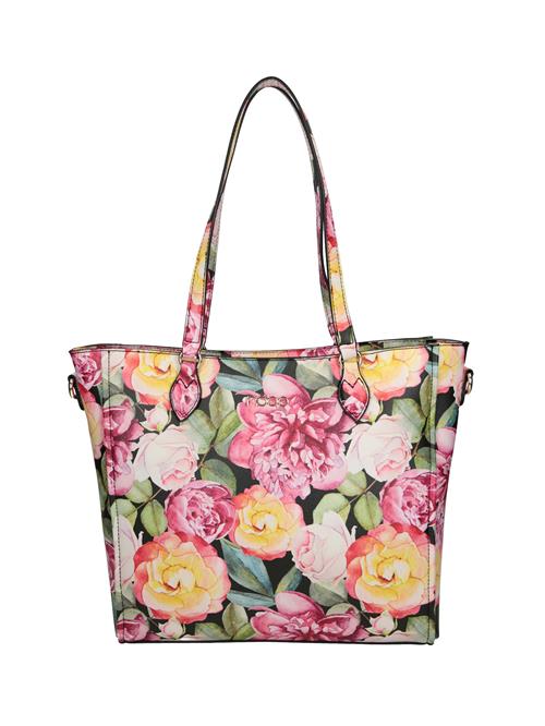 NOBO Shopper 'Flowers'  gylden gul / grøn / pink / sort