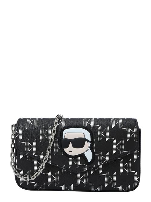 Karl Lagerfeld Skuldertaske 'Ikonik 2.0'  beige / sort / hvid