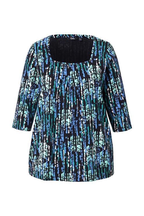 Ulla Popken Shirts  azur / jade / sort