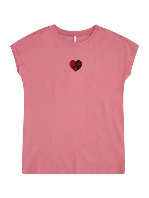 KIDS ONLY Bluser & t-shirts 'KOGSWET'  lys pink / brandrød / sort