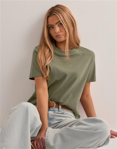 Selected Femme - Grøn - Slfessential Ss Boxy Tee Noos