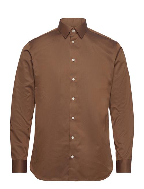 Slhslimethan Shirt Ls Classic Noos Selected Homme Brown