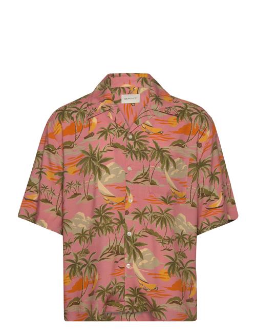 GANT Rel Viscose Hawaii Print Ss Shirt GANT Pink