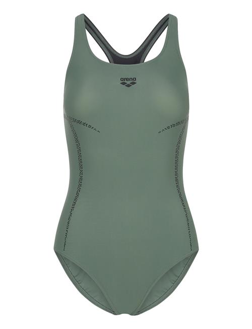 Arena Women's Arena Pro_File Swim Pro Back Graphic Sage- Arena Khaki