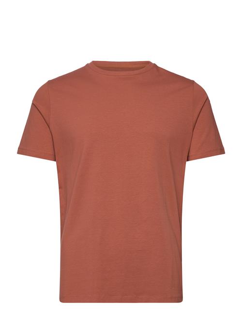 Lindbergh Mens Stretch Crew Neck Tee S/S Lindbergh Brown