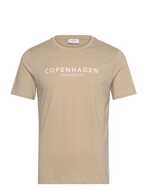 Copenhagen Print Tee S/S Lindbergh Beige