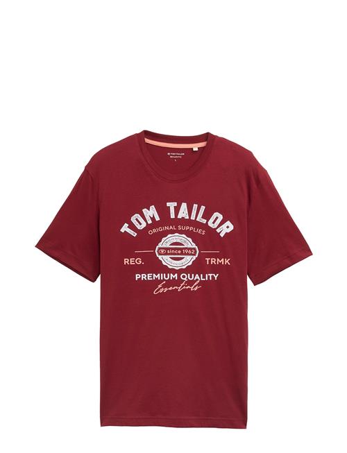 Logo Tee Tom Tailor Burgundy