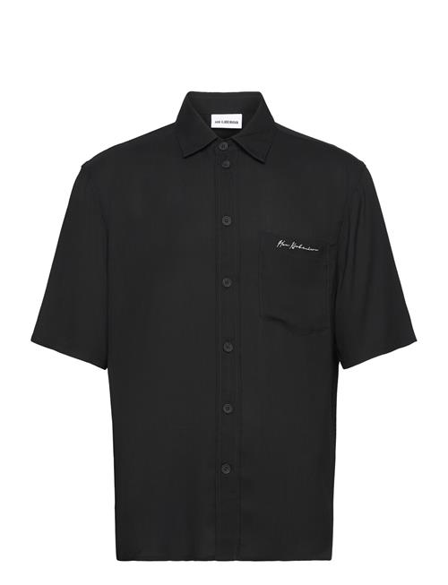 Fluid Script Logo Short Sleeve Shirt HAN Kjøbenhavn Black