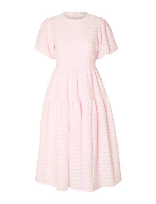 Selected Femme Slfrochelle 2/4 Structured Midi Dress B Selected Femme Pink