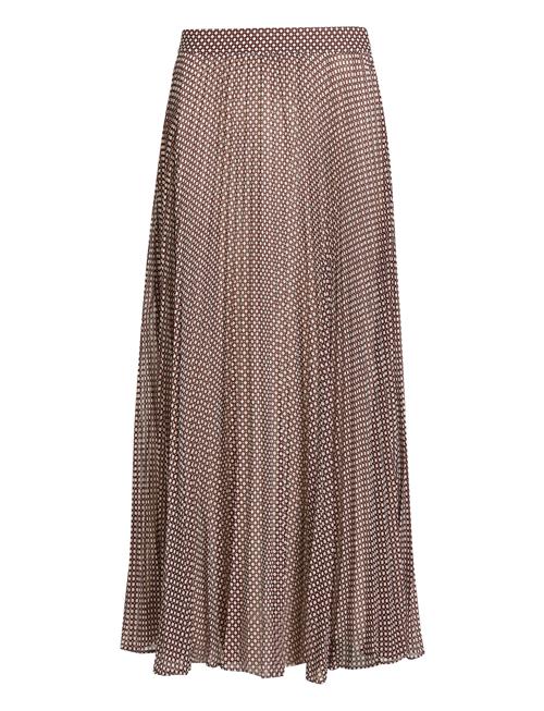 Ruffle Sunray Pleated Long Skirt Tommy Hilfiger Burgundy