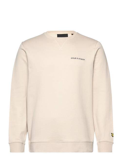 Loopback Embroidered Crew Neck Sweatshirt Lyle & Scott Cream