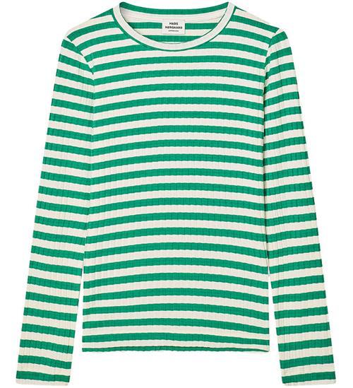 Se Mads NÃ¸rgaard Bluse - Rib - Classic Stripe Talika - Vanilla Ice/ ved KidsWorld