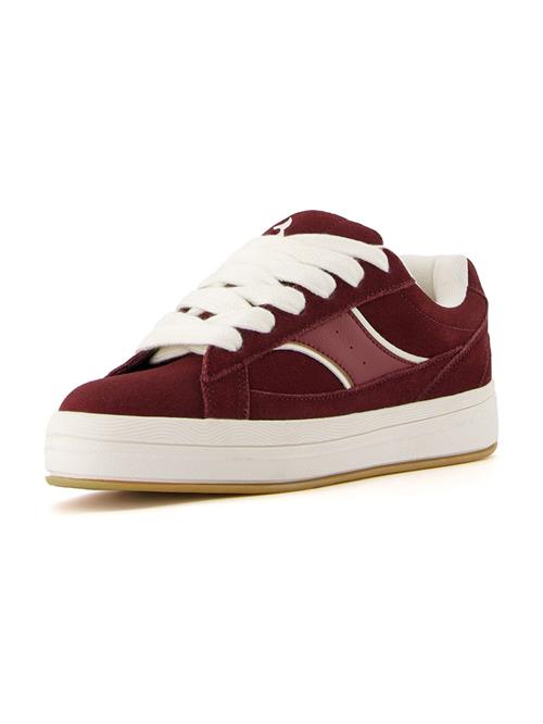 Bershka Sneaker low  bordeaux / hvid