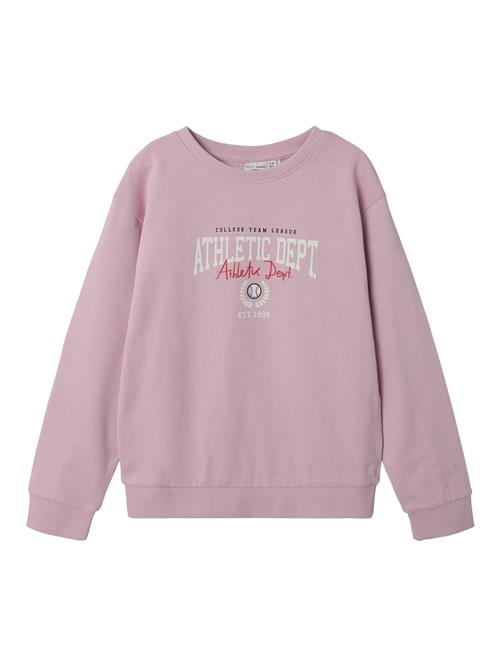 NAME IT Sweatshirt 'NKFVENUS'  lilla / rød / hvid