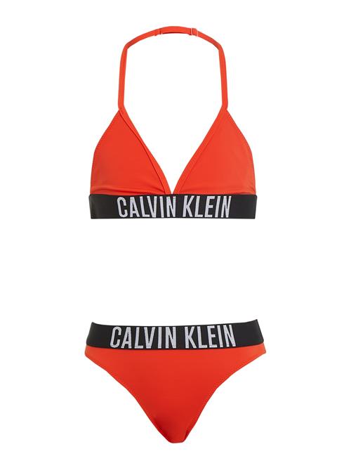 Calvin Klein Swimwear Bikini  orangerød / sort / hvid