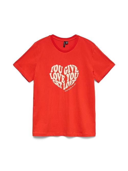 VERO MODA Shirts 'VMValerie Caty'  brandrød / hvid