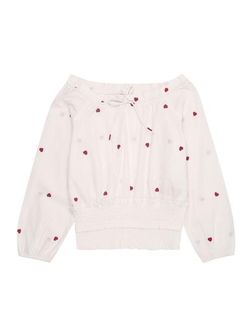 KIDS ONLY Bluse 'KOGLINA GRACE'  carminrød / hvid