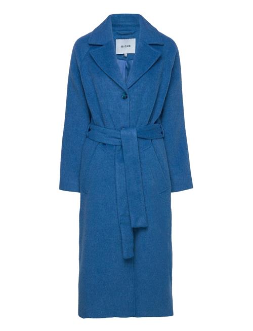 Msgloria Wool Belted Coat Minus Blue