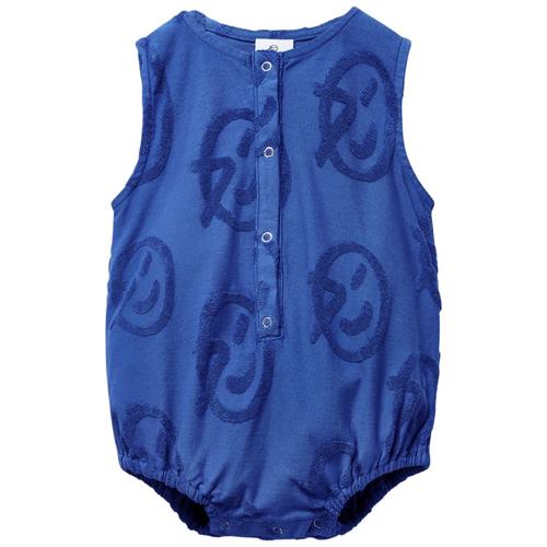 Wynken Mini Romper I Jersey Klein Blue Logos 9 months  Blå  9 måneder  Unisex