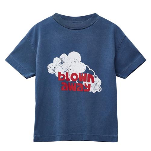Wynken Kite T-shirt Blown Away Navy 4 Y  Marineblå  4 år  Unisex