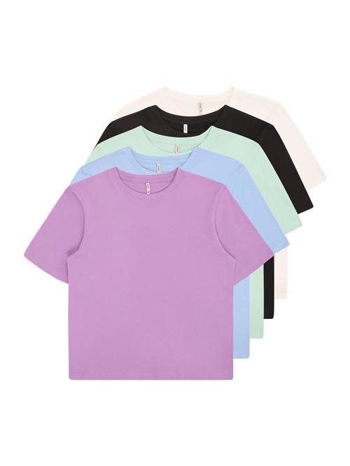 ONLY GIRLS Bluser & t-shirts 'KOGRex'  lyseblå / mint / orkidee / sort / hvid