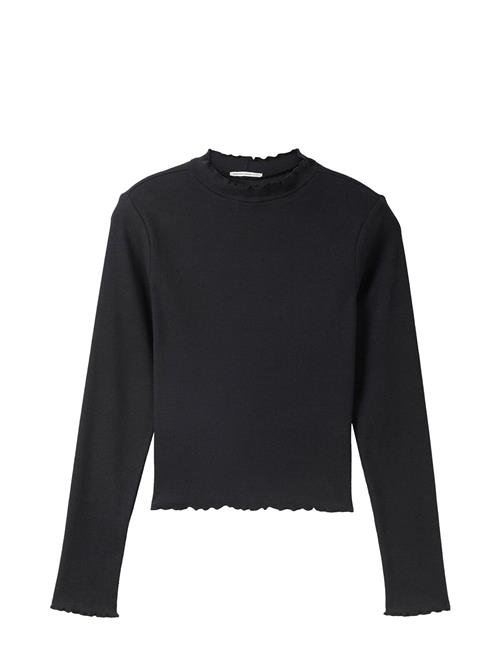 Tom Tailor Cropped Rib Longsleeve Tom Tailor Black