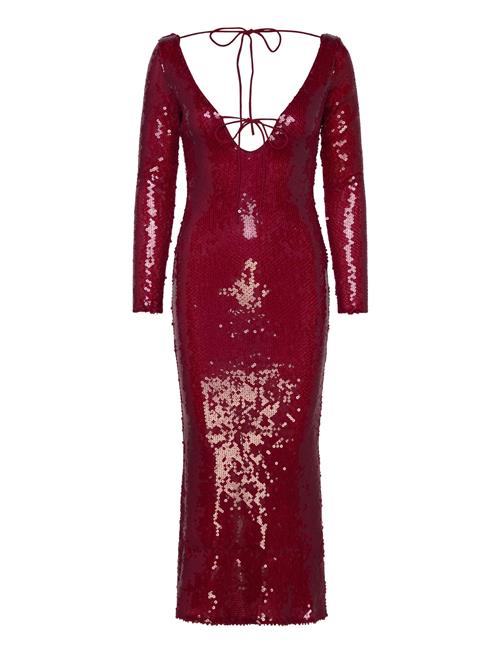 Verona Sequin Maxi Dress Bardot Red