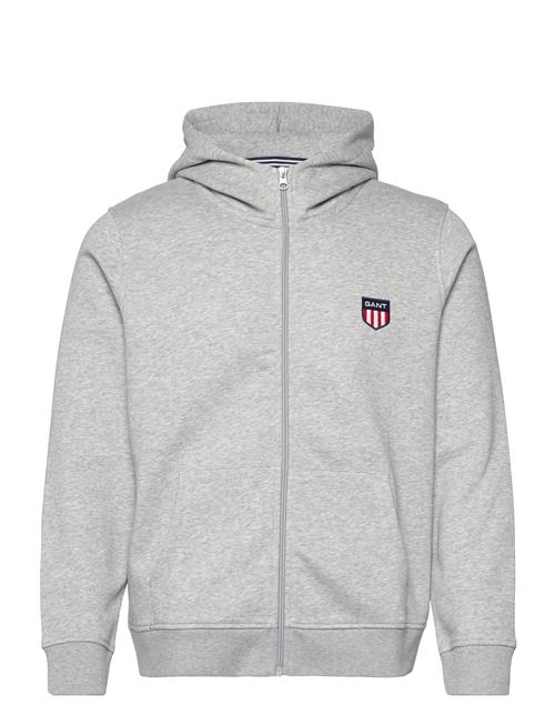 Reg Retro Shield Zip Hoodie GANT Grey