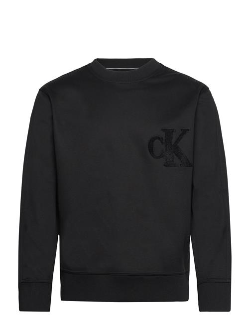 Ck Chenille Crew Neck Calvin Klein Jeans Black