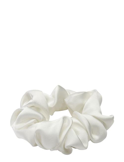 Lenoites Mulberry Silk Scrunchie White Lenoites White