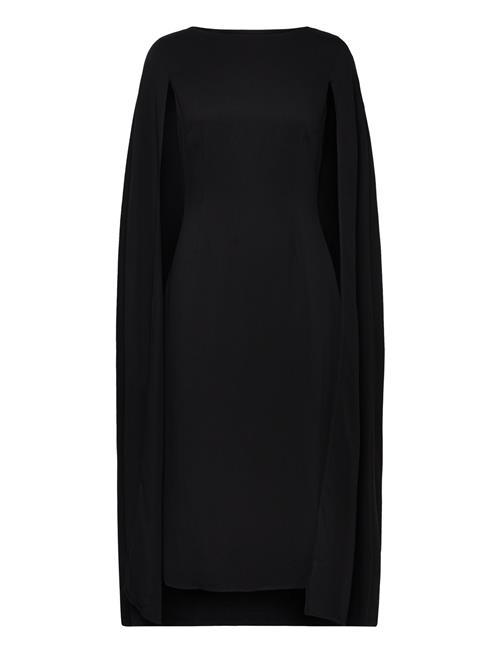 Norah Cape Detail Midi Dress Malina Black