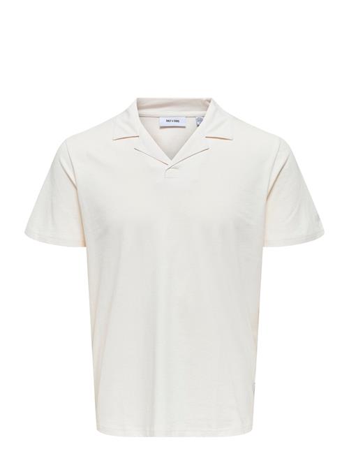 ONLY & SONS Onsabraham Reg Ss Resort Polo Cs ONLY & SONS White