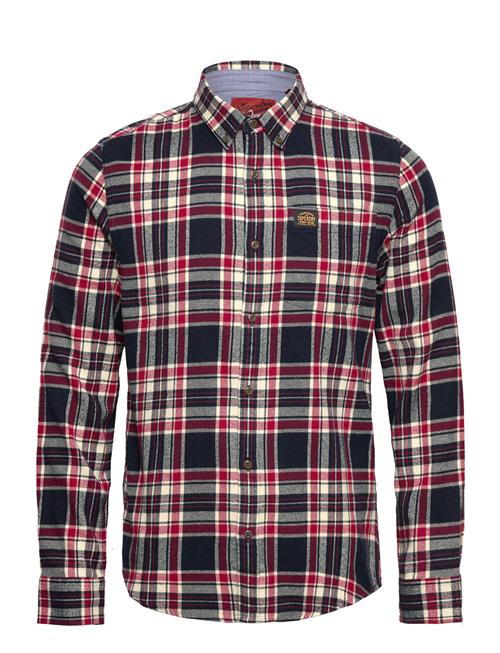 Se Superdry L/S Cotton Lumberjack Shirt Superdry Navy ved Booztlet