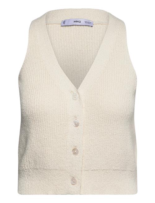 Mango Ribbed Jersey Jacket Mango Cream