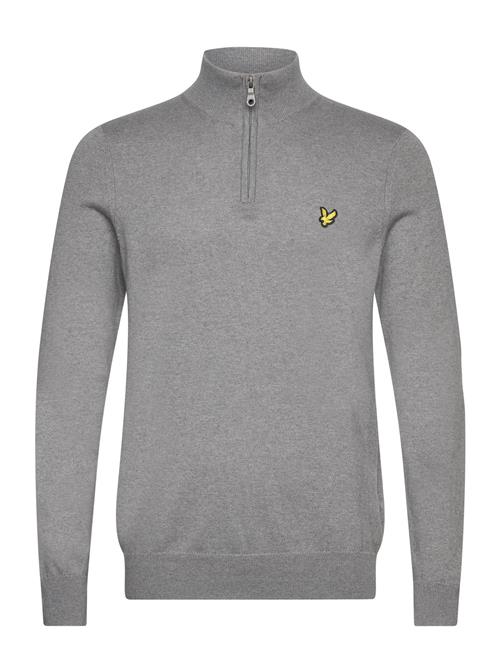 Lyle & Scott Cotton Merino Quarter Zip Jumper Lyle & Scott Grey