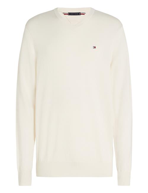 Essential Cotton V Neck Tommy Hilfiger White