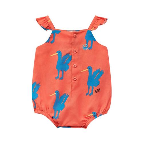 Wynken Mini Cuore Romper Setting Sun 18 months  Orange.  18 måneder  kvinde