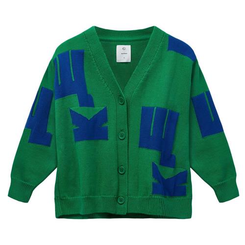 Wynken W.K Cardigan Fresh Green Klein Blue | Grønn | 6 years