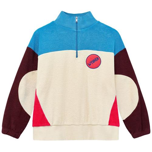 Wynken Keel Sweater Ecru  Strong Blue 8 Y  Creme  8 år  Unisex